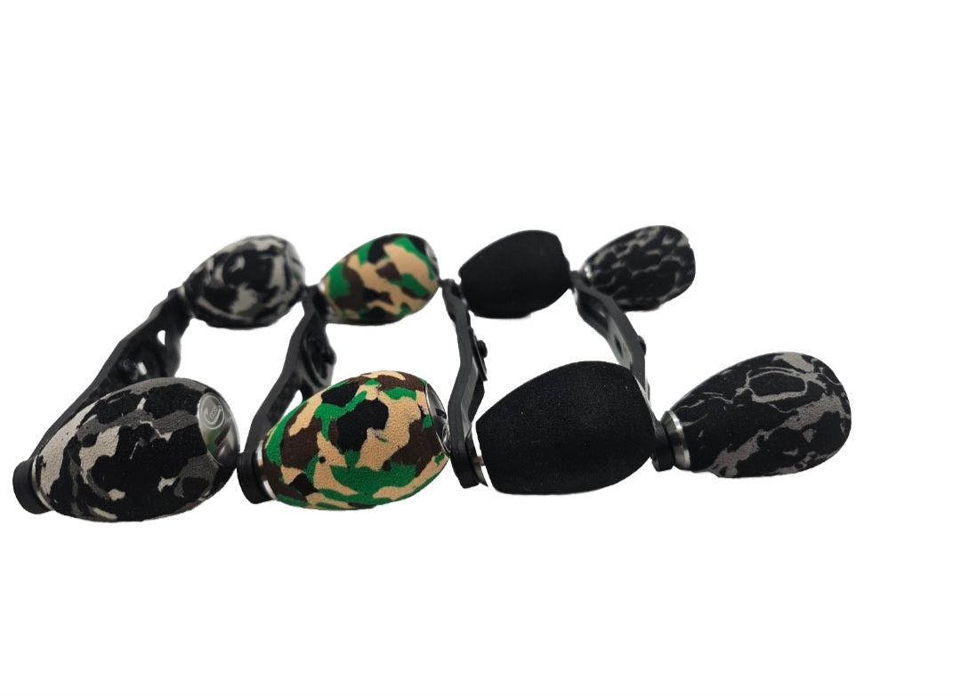 CCRH 105mm Carbon Fiber Reel Handle Round EVA Foam Grips