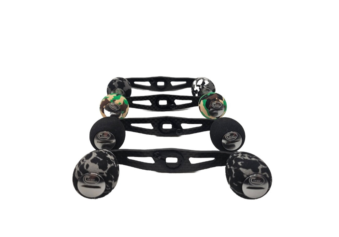 CCRH 105mm Carbon Fiber Reel Handle Round EVA Foam Grips