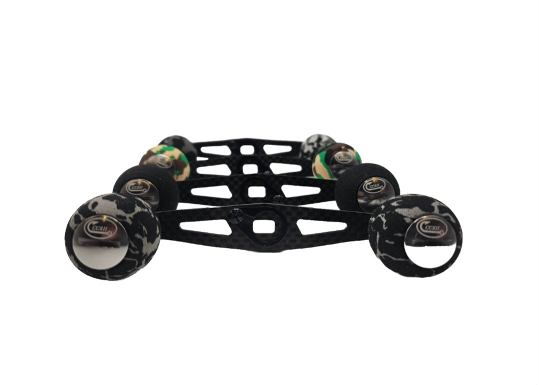 CCRH 120mm Carbon Fiber Power Reel Handle Round EVA Foam Grips