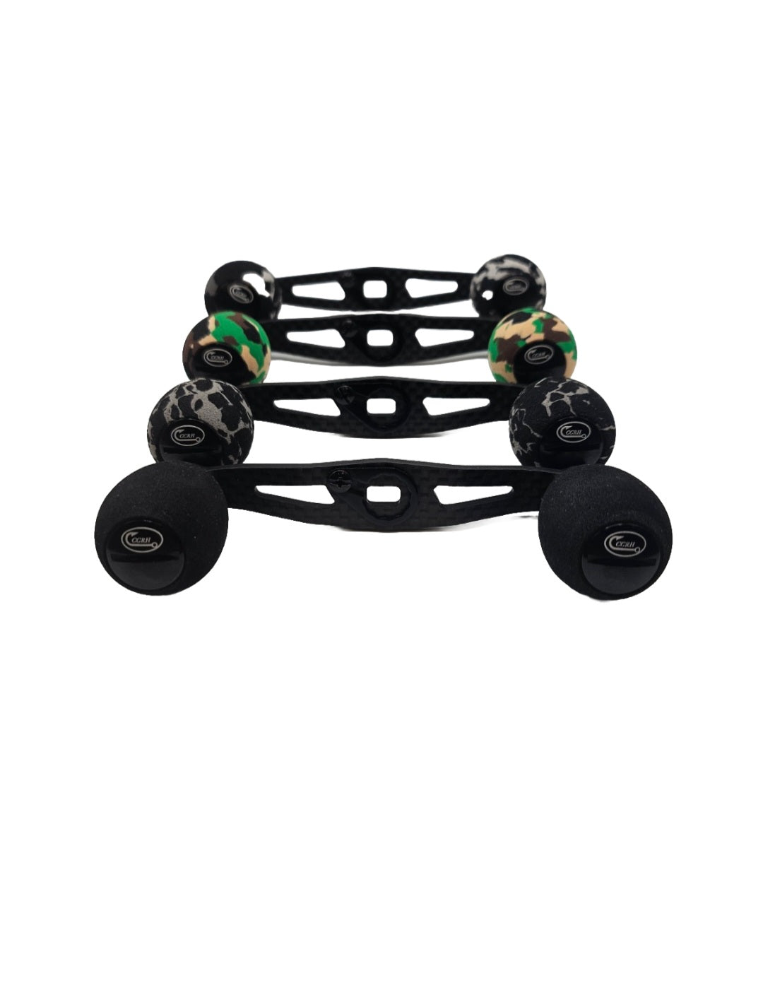 CCRH 120mm Carbon Fiber Power Reel Handle Round EVA Foam Grips
