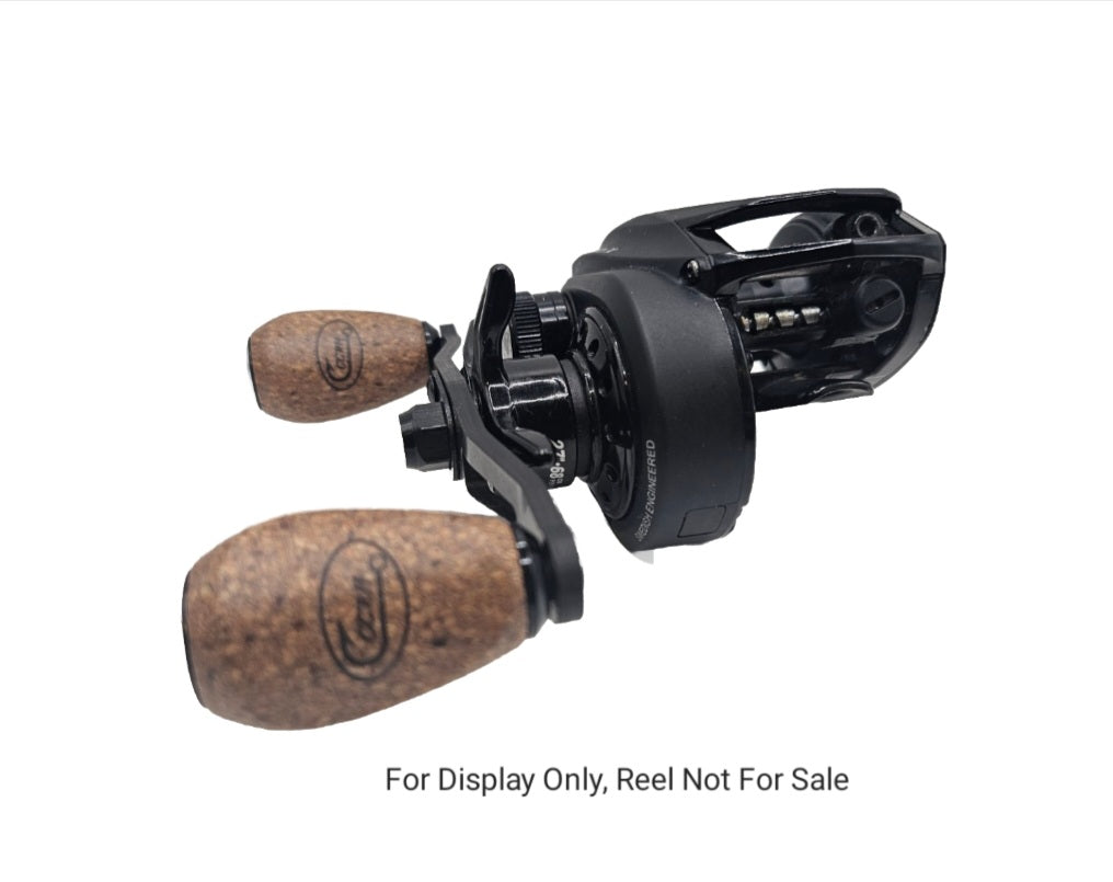 baitcasting reel knobs 95mm Carbon Fiber Baitcasting Handle – EVA/Cork Knobs – Cooper Custom Reel Handles