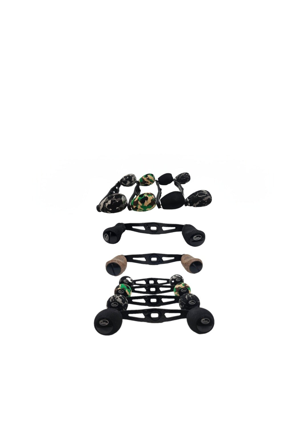 🎁 Carbon Fiber Baitcasting Handle – EVA/Cork Knobs – Universal + Adapter (100% off)