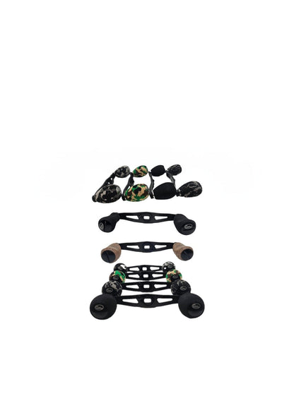 🎁 Carbon Fiber Baitcasting Handle – EVA/Cork Knobs – Universal + Adapter (100% off)