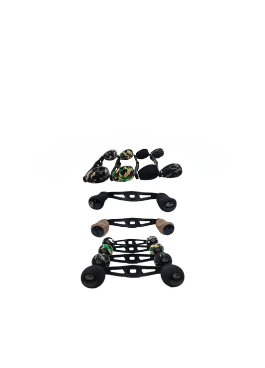 🎁 Carbon Fiber Baitcasting Handle – EVA/Cork Knobs – Universal + Adapter (100% off)