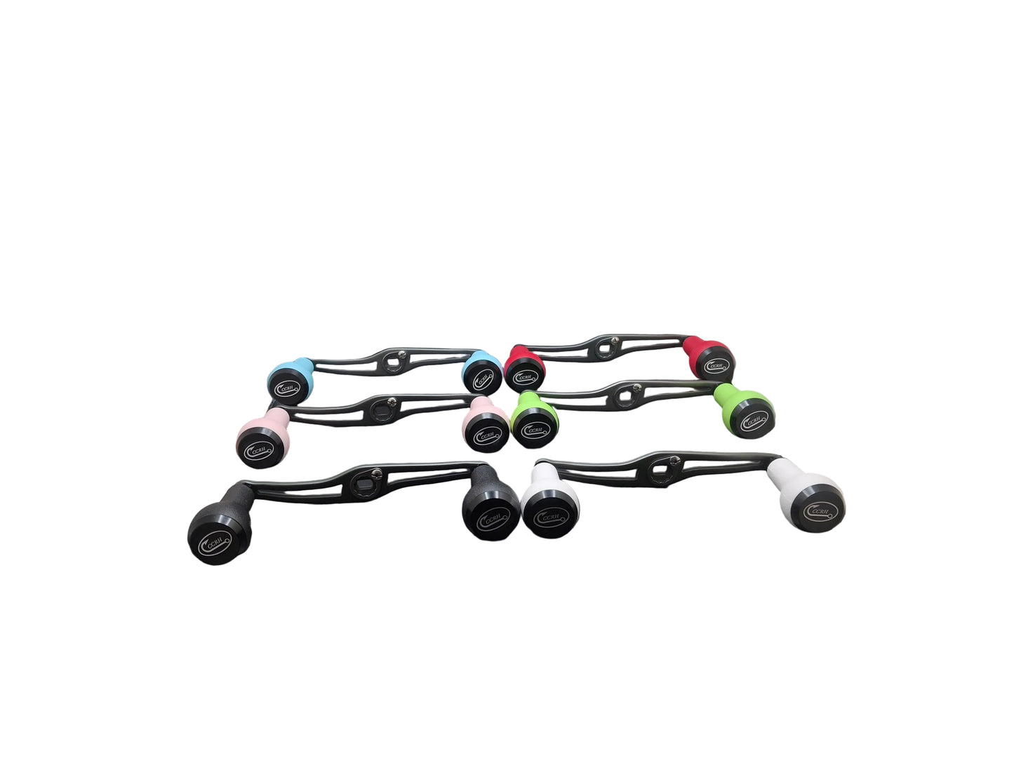 Lightweight Swept Aluminum Alloy Baitcasting Reel Power Handle 120mm with TPE Knobs