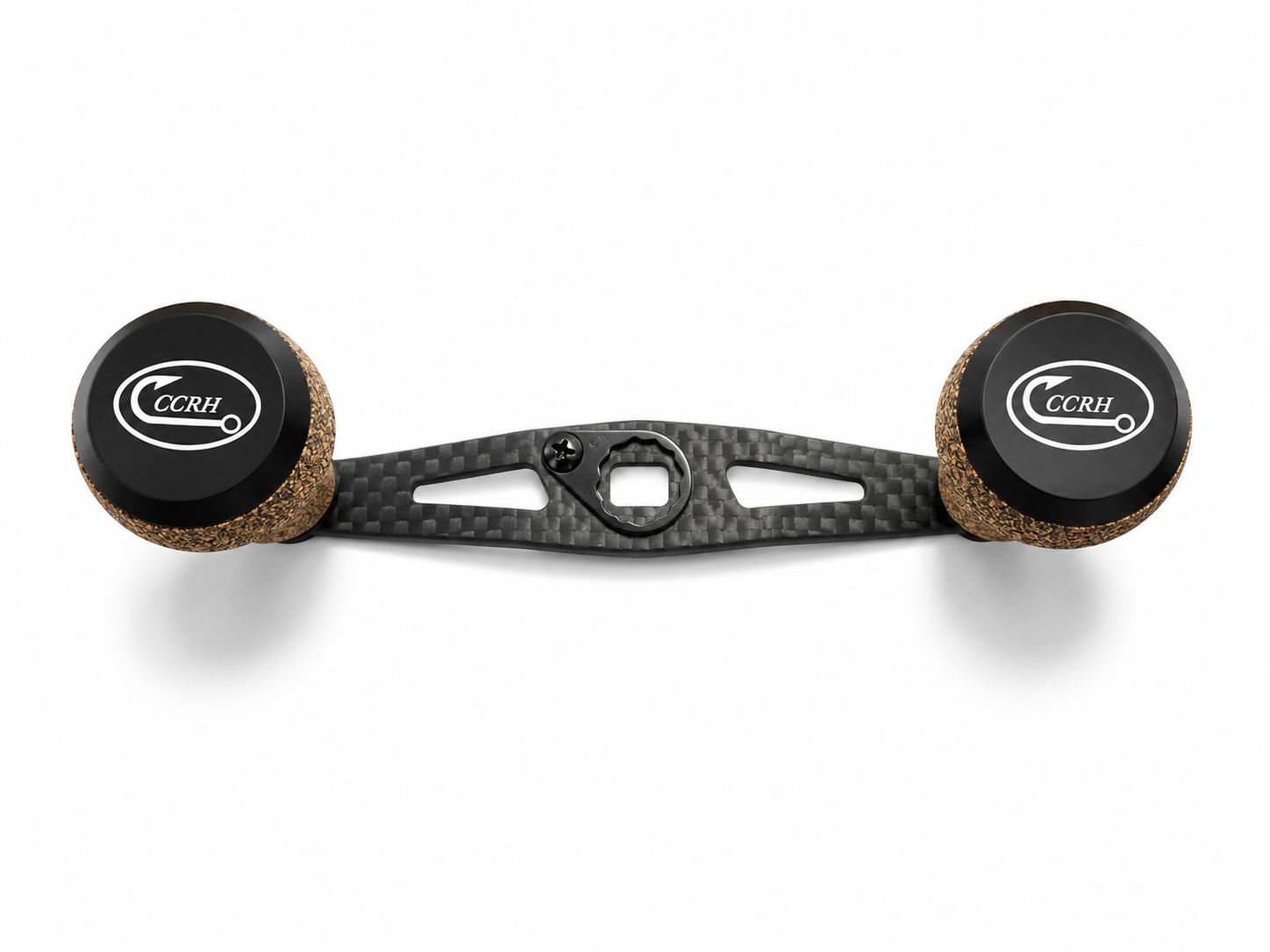 95mm Carbon Fiber Baitcasting Reel Handle – TPE Knobs Upgrade – Cooper Custom Reel Handles