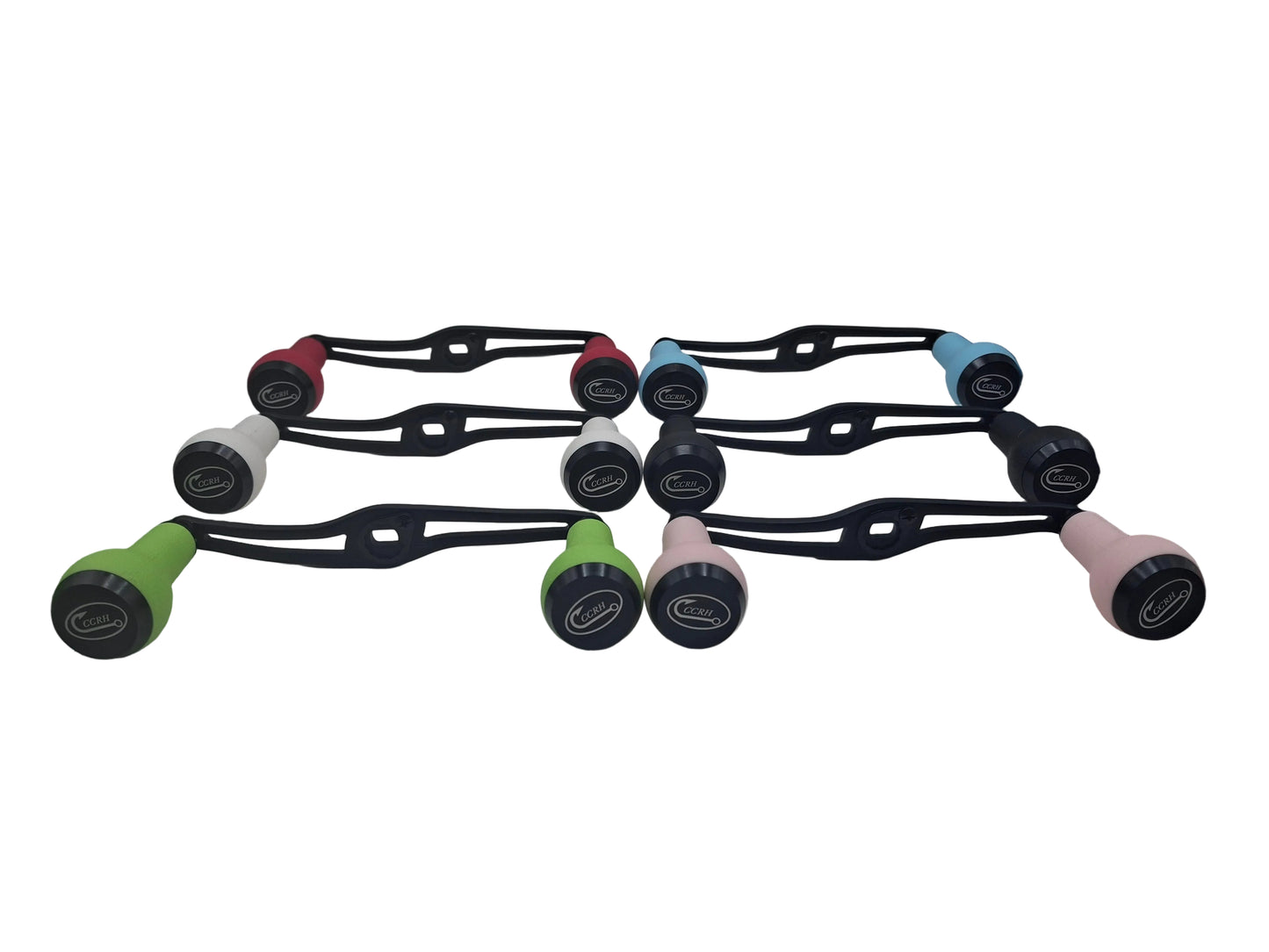 Lightweight Swept Aluminum Alloy Baitcasting Reel Power Handle 120mm with TPE Knobs