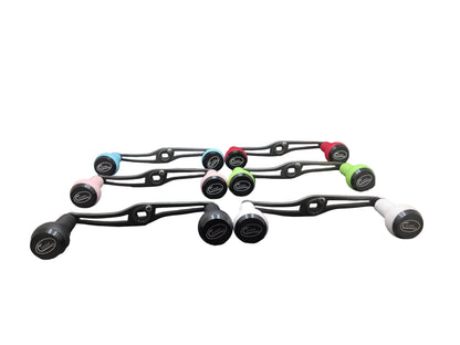 Lightweight Swept Aluminum Alloy Baitcasting Reel Power Handle 120mm with TPE Knobs