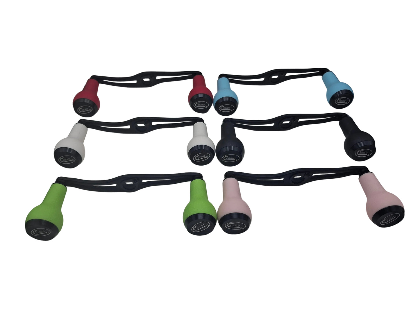 Lightweight Swept Aluminum Alloy Baitcasting Reel Power Handle 120mm with TPE Knobs