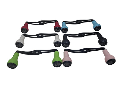 Lightweight Swept Aluminum Alloy Baitcasting Reel Power Handle 120mm with TPE Knobs